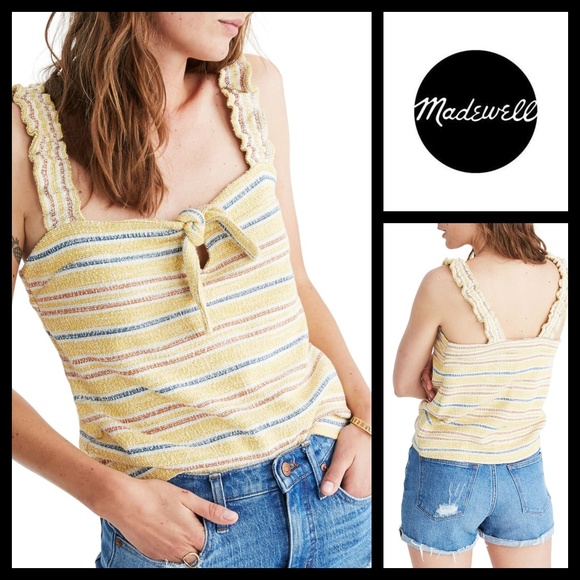 Madewell Tops - 🔴 SALE 5/$15 Madewell Stripe Tie Front Tank Top